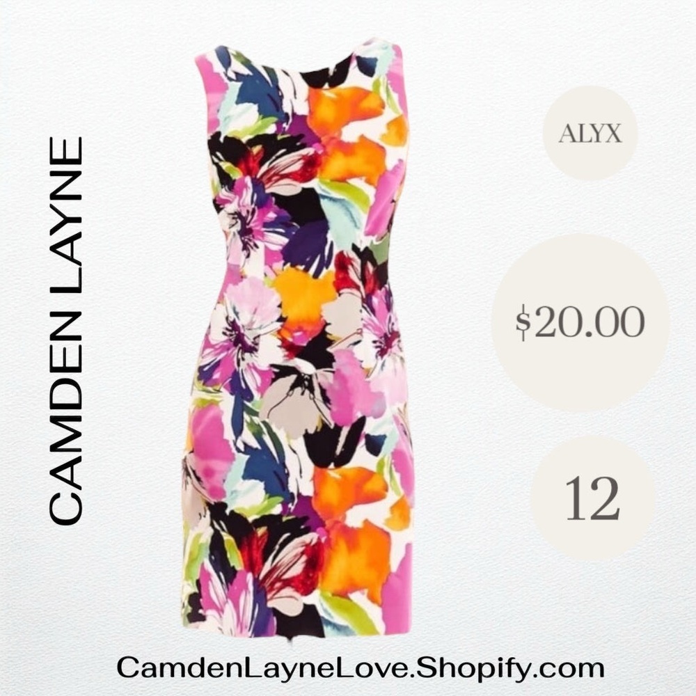 Alyx Orange Pink Sleeveless Sheath Mini Dress - Picture 4 of 8